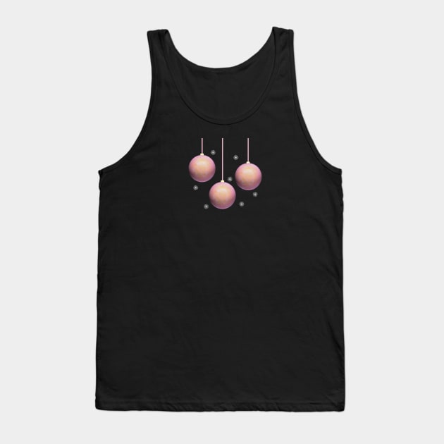 Pink Christmas Tree Balls Tank Top by OksBPrint